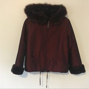 Women’s Two Sided Reversible Faux Fur Jacket SizeM